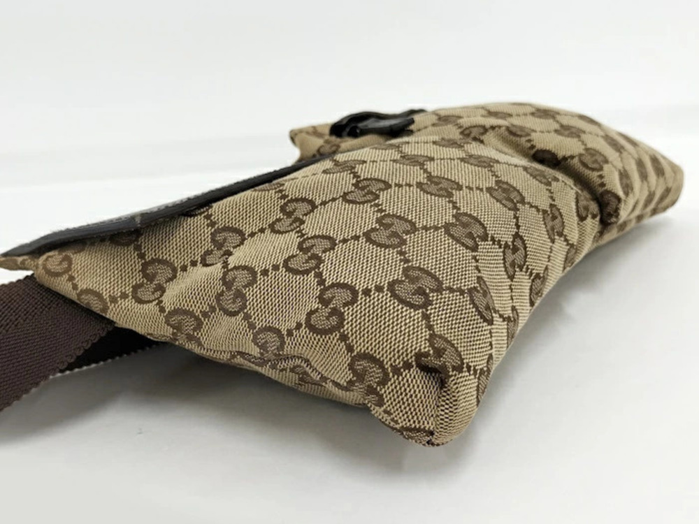 Gucci Waist Bag Body GG Canvas Leather Brown - Picture 5 of 8